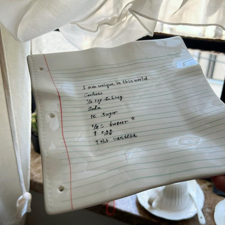 Notebook Ceramic Cup Plate