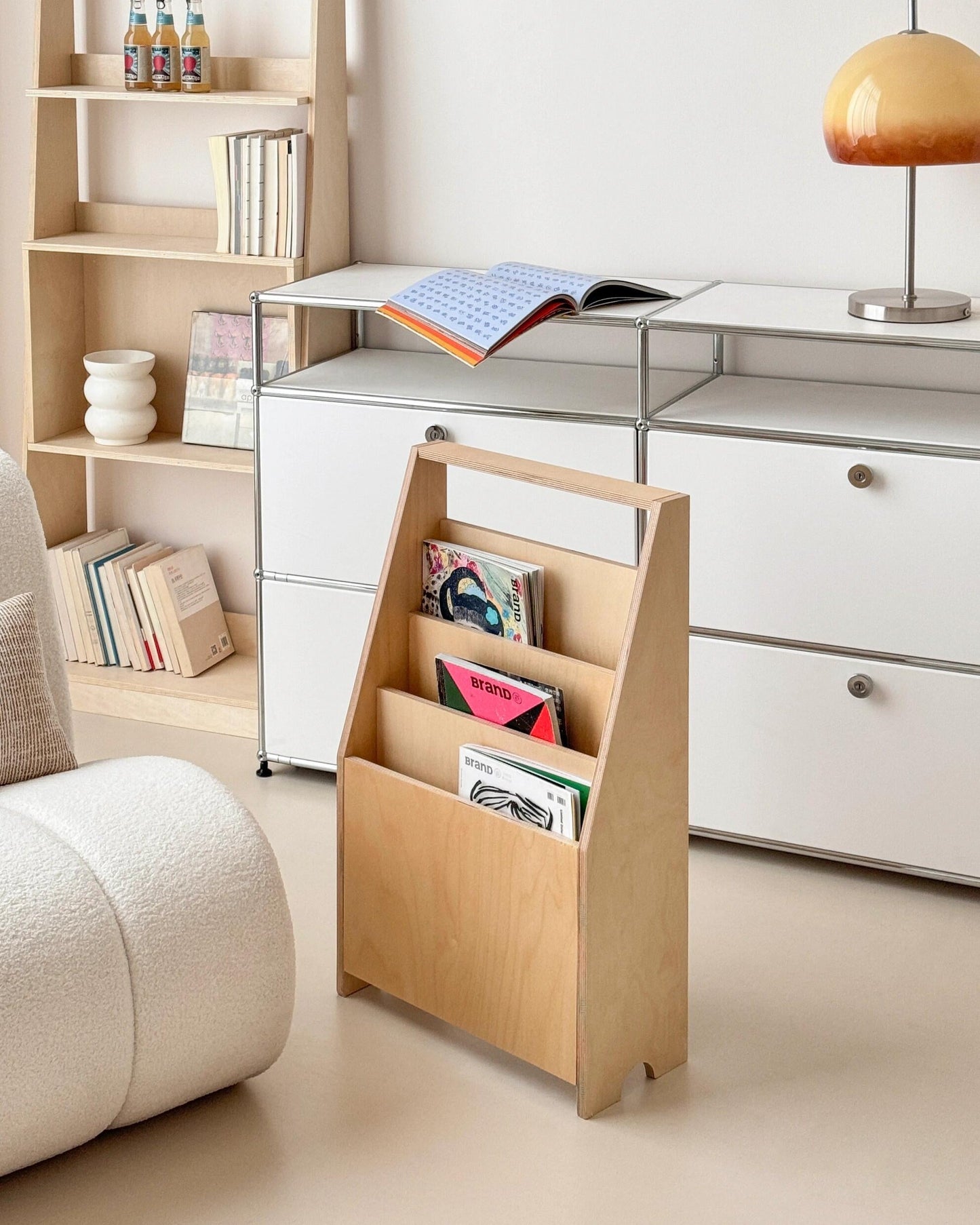 Vintage Wooden Magazine Rack