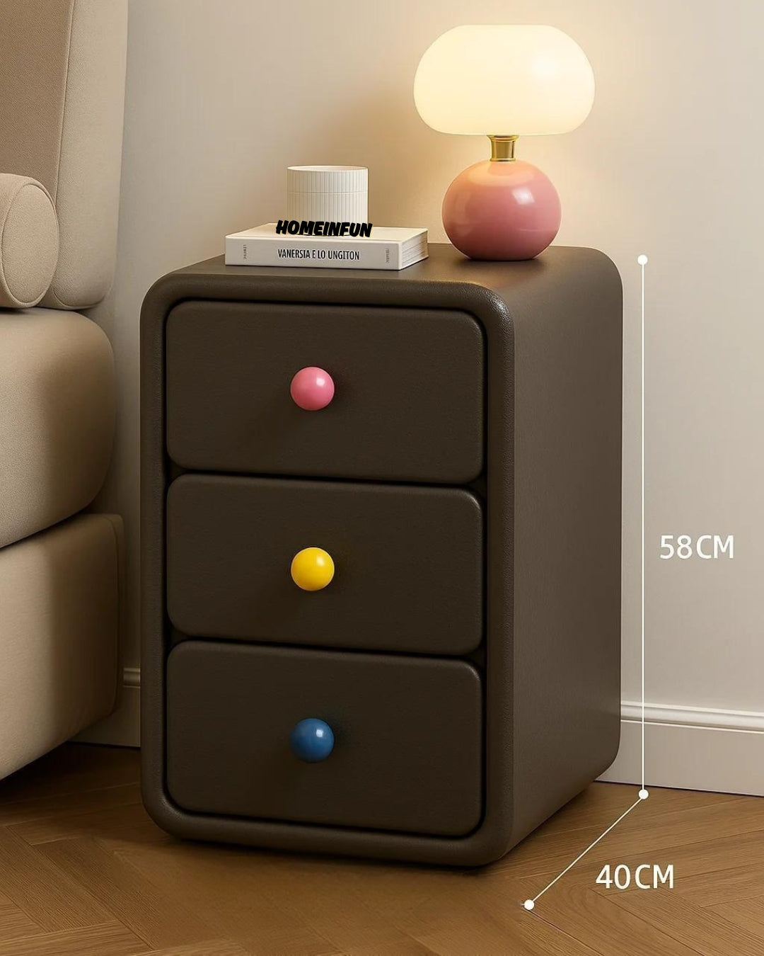 Playful Bedside Narrow Cabinet