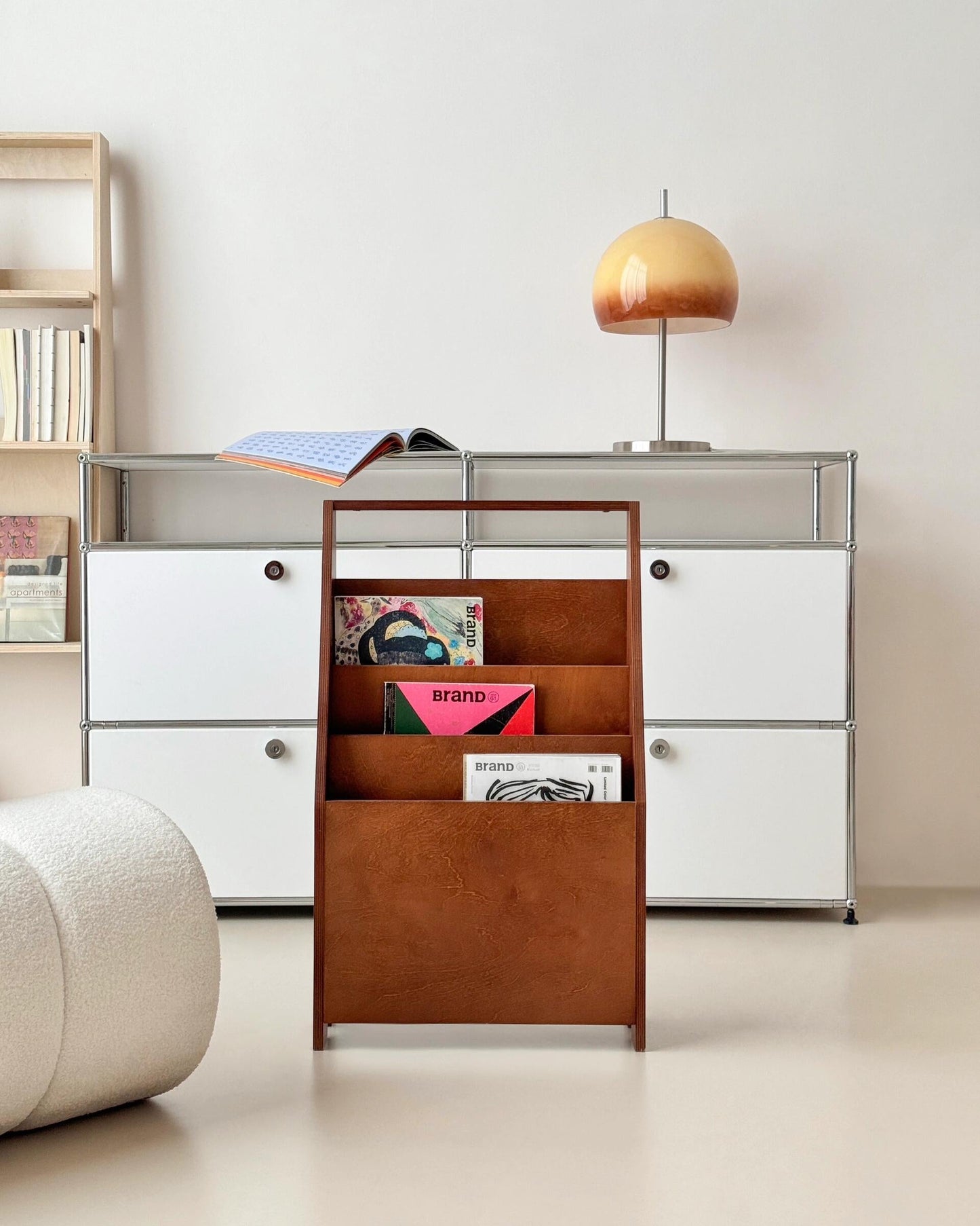 Vintage Wooden Magazine Rack